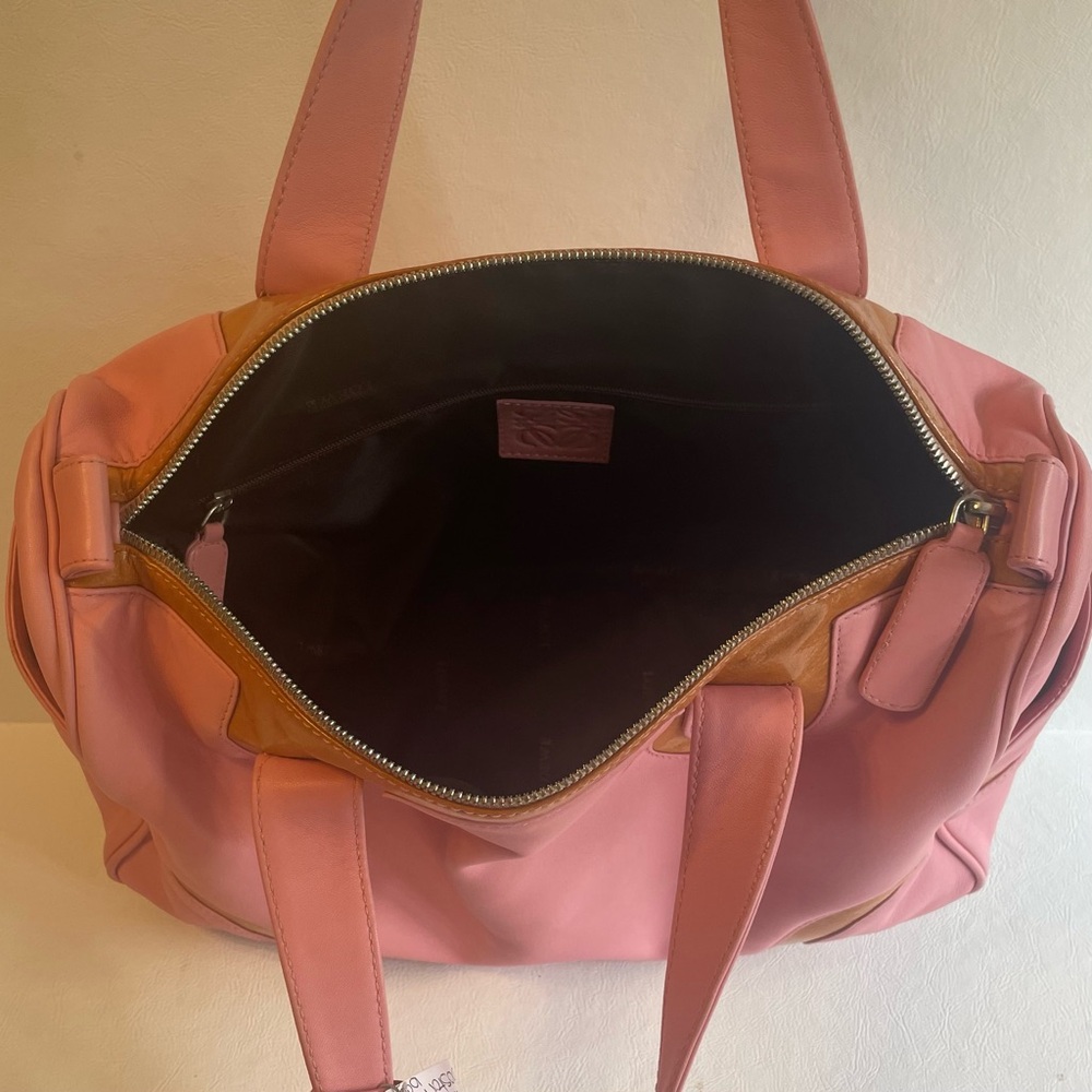 Loewe Pink and Tan Mini Boston Bag - Picture 6 of 6